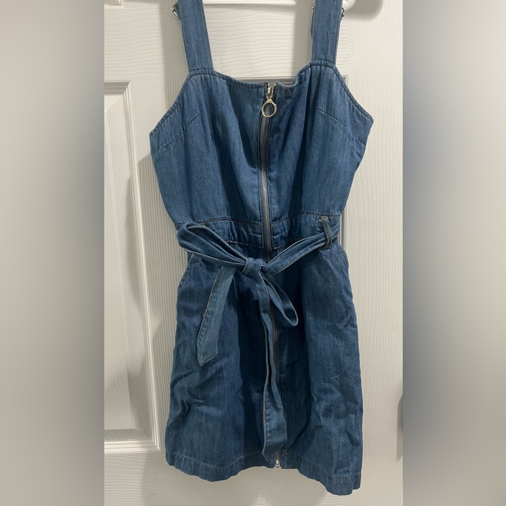 Denim Zip Up Dress